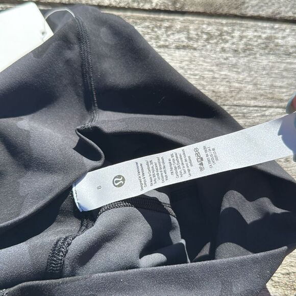 Lululemon Align Pant 25" black Heritage 365 Camo‎ Deep Coal size 8 NWT - Picture 4 of 6